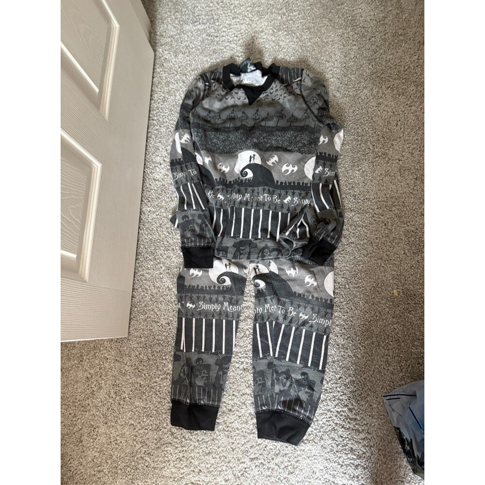 Disney Nightmare Before Christmas Jack Skellington Waffle thermal Pajama Set M